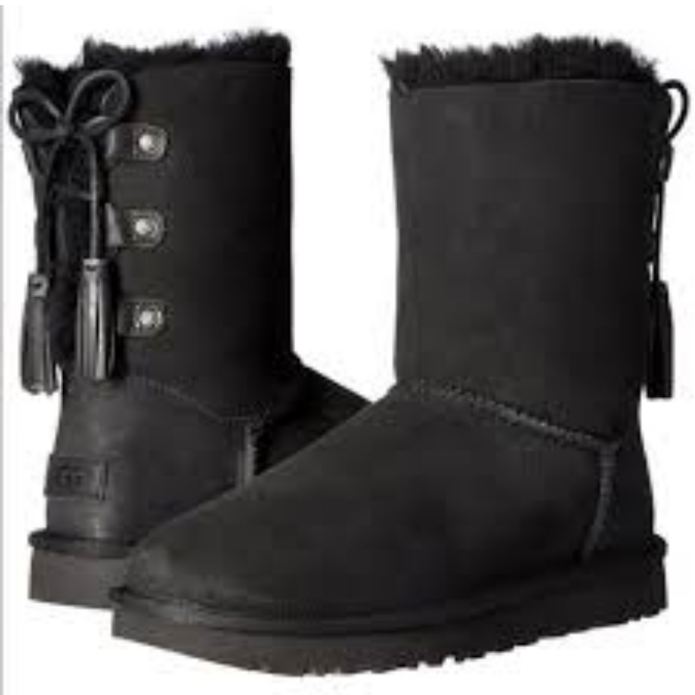 Ugg Australia Women Jristabelle  Comfort Leather Boots Tie Back Boots shoes 9